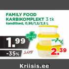 Allahindlus - FAMILY FOOD KARBIKOMPLEKT 3 tk 