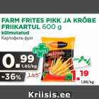 Allahindlus - FARM FRITES PIKK JA KRÕBE FRIIKARTUL 600 g