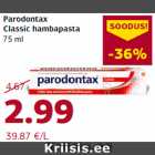 Allahindlus - Parodontax
Classic hambapasta
75 ml