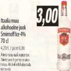 Allahindlus - Itaalia muu alkohoolne jook Smirnoff Ice