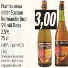 Alkohol - Prantsusmaa siider Ecusson Normandie Brut või Doux