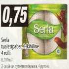 Allahindlus - Serla tualettpaber,2-kihiline 4 rulli
