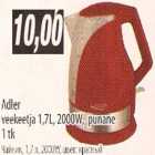 Allahindlus - Adler veekeetja 1,7L,2000W punane