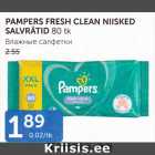 PAMPERS FRESH CLEAN NIISKED SALVRÄTID 80 tk