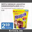 NESTLE NESGUIK LAHUSTUV KAKAOJOOGIPULBER 600 G