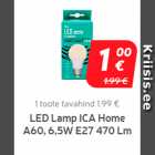 Магазин:Hüper Rimi,Скидка:Светодиодная лампа
ICA Home 6.5 Вт E27
