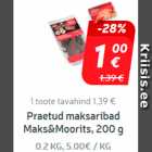 Allahindlus - Praetud maksaribad
Maks&Moorits, 200 g