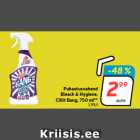 Allahindlus - Puhastusvahend
Bleach & Hygiene,
Cillit Bang, 750 ml**