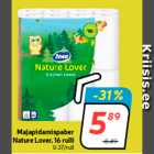 Магазин:Hüper Rimi,Скидка:Бумажные полотенца Nature Lover, 16 рулонов