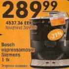 Allahindlus - Bosch espressomasin Siemens