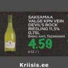 SAKSAMAA VALGE  KPN VEIN  DEVIIL"S ROSK RIESLING 11,5% 0,75L