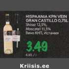 HISPAANIA KPN VEIN GRAN CASTILLO 0,75L Shiraz 12,5%, Moscatel 11,5%