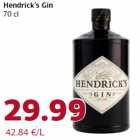 Allahindlus - Hendrick’s Gin
70 cl