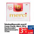 Šokolaadikommide assortii Creme Frucht, Merci, 250 g