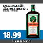 SAKSAMAA LIKÖÖR
JÄGERMEISTER 35% 1 L