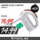MIKSER 300W, 3 KIIRUST