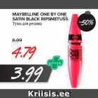 Allahindlus - MAYBELLINE ONE BY ONE
SATIN BLACK RIPSMETUŠŠ