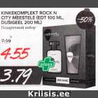 KINKEKOMPLEKT ROCK N
CITY MEESTELE (EDT 100 ML,
DUŠIGEEL 200 ML)