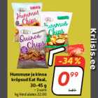 Hummuse ja kinoa
krõpsud Eat Real,
30-45 g
