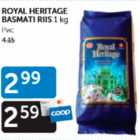 Allahindlus - Royal Heritage Basmati riis 1 kg