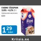 Allahindlus - FARMI TÄISPIIM 3,8-4,2% 2 L