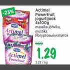 Actimel Powerfruit jogurtijook 4x100g maasika-jõhvika, mustika 
