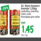 Dr. Stern konserv koerale 1,25kg vasikaliha, ulukiliha; maks, süda
