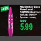 Maybelline Falsies Flared must ripsmetušš pikendav, koolutav, tihendav
