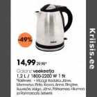 Colonz veekeetio
l,2 L / 1800-2200 W l tk