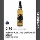 Alkohol - Hele õlu А. Le Coq Special 5,2% 500 ml