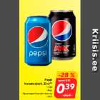 Allahindlus - Pepsi
karastusjook, 33 cl**
• Cola
• Max