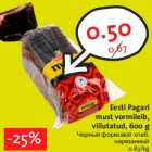 Allahindlus - Eesti Pagari must vormileib,viilutatud, 600 g