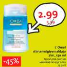 Allahindlus - L`Oreal silmameigieemaldaja 2in1, 130 ml