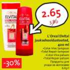 Allahindlus - L`Oreal Elvital juuksehooldustooted,400 ml •Color-Vive šampoon •Total Repair šampoon •Color-Vive palsam •Total Repair palsam