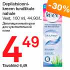Depilatsioonikreem
tundlikule
nahale