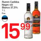 Rumm Caribba
Negro või
Blanco 37,5%
1 L