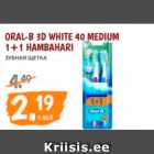 Allahindlus - ORAL-B 3D WHITE 40 MEDIUM 1 + 1 HAMBAHARI