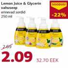 Allahindlus - Lemon Juice & Glycerin vahuseep erinevad sordid 250 ml