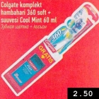 Allahindlus - Colgate komplekt hambahari 360 soft + suuvesi Cool Mint 60 ml