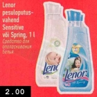 Lenor pesuloputusvahend Sensitive või Spring, 1 l