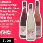 Allahindlus - Saksamaa aromatiseeritud veinikokteil Edens Dream Red Wine, Rose Wine või White Wine Spritzer