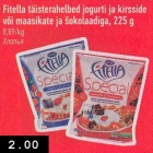Fitella täisterahelbed jogurt ja kirsside või maasikate ja šokolaadiga, 225 g