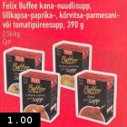 Allahindlus - Felix Buffee kana-nuudlisupp, lillkapsa-paprika-, kõrvitsa-parmesani- või tomatipüreesupp, 390 g