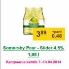Allahindlus - Somersby Pear - Siider 4,5% 1,98 l
