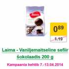 Laima - Vaniljemaitseline sefiir šokolaadis 200 g