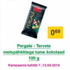 Pergale - Tervete metspähklitega tume šokolaad 100 g