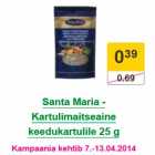 Магазин:Prisma,Скидка:Приправа для вареной картошки Santa Maria  25г