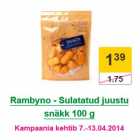 Allahindlus - Rambyno - Sulatatud juustu snäkk 100 g