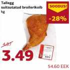 Allahindlus - Tallegg suitsutatud broilerikoib kg