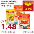 Allahindlus - Jalostaja pajaroog erinevad maitsed 190 g / 150 g